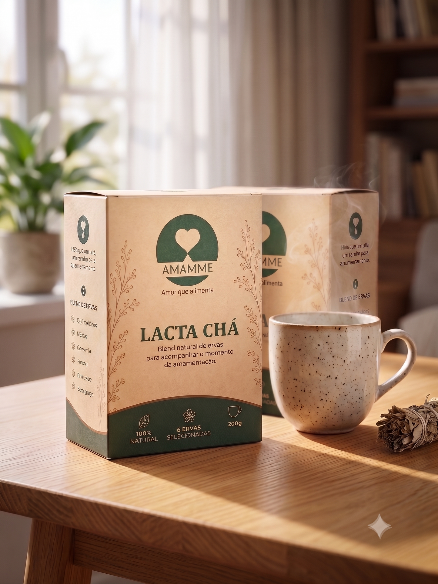 Lacta Chá — Blend Natural de Ervas para Estimular a Produção de Leite - Duração 60 dias