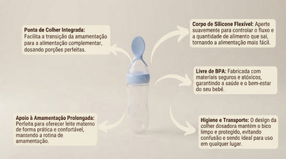 Colher Dosadora de Silicone – Oferta de Leite sem Confusão de Bicos